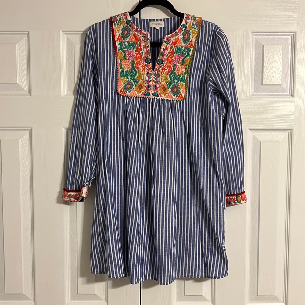 Multi-Colored Embroidered Tunic